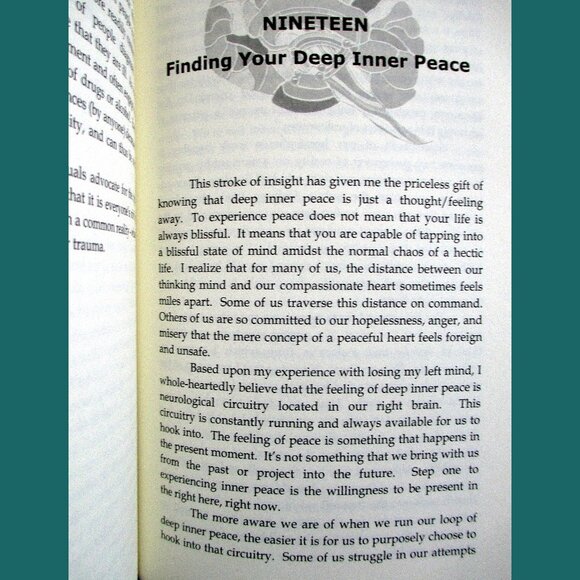 Book - My Stroke of Insight: A Brain Scientist's Personal Journey - Picture 7 of 13